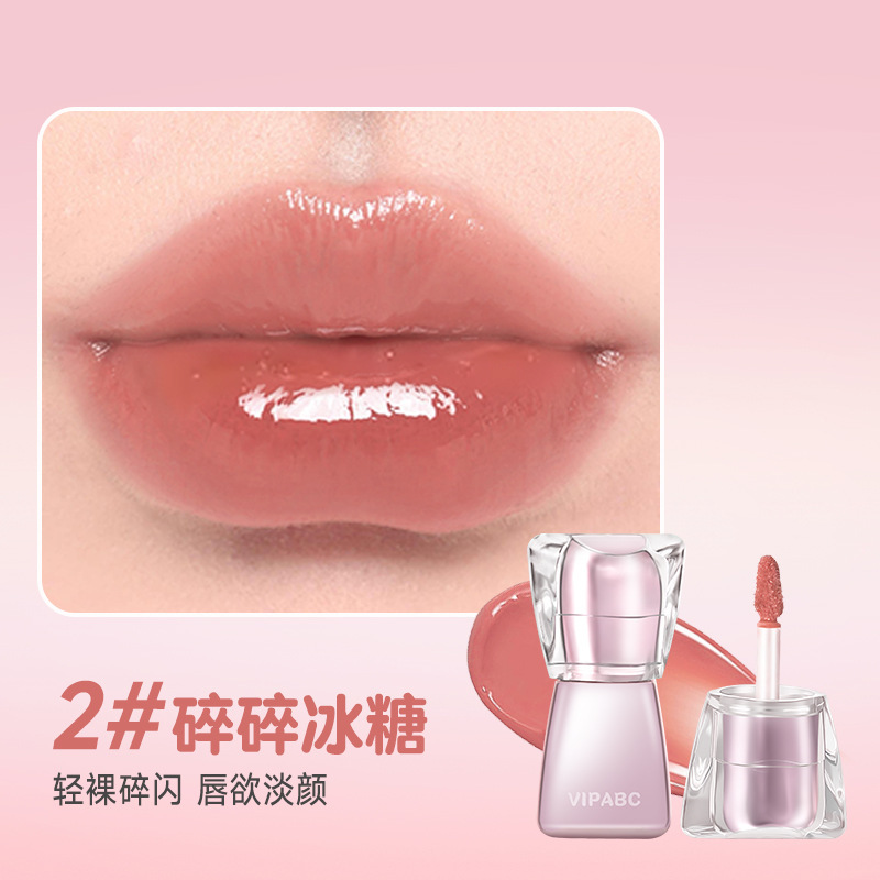 VIPABC水光镜面唇釉水润清透自然学生女素颜显白水光口红工厂直销
