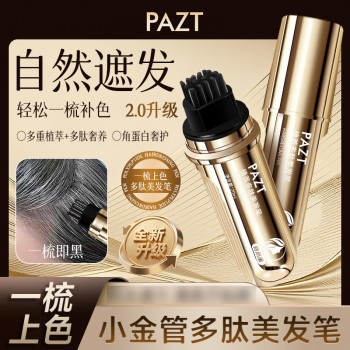 PAZT快速美发笔应急补色遮盖美发笔一次性染发梳染自然批代发