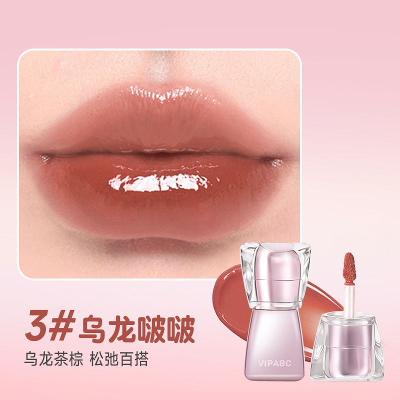 VIPABC水光镜面唇釉水润清透自然学生女素颜显白水光口红工厂直销