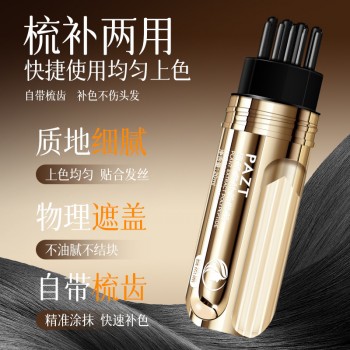 PAZT快速美发笔应急补色遮盖美发笔一次性染发梳染自然批代发