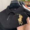 跨境夏季POLO衫男装短袖男式马球衫翻领休闲纯色时尚刺绣仿棉T恤