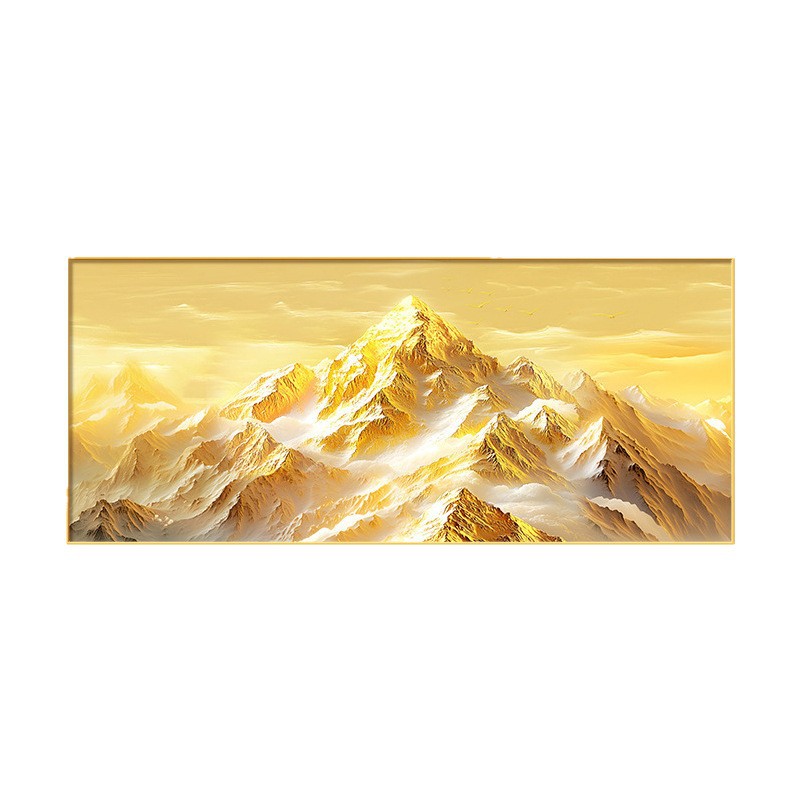 背靠金山客厅装饰画有山无水办公室沙发背景墙挂画轻奢高级感壁画