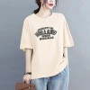 a中长款宽松大码100%纯棉短袖t恤女2026夏季新款百搭时尚遮肚半袖