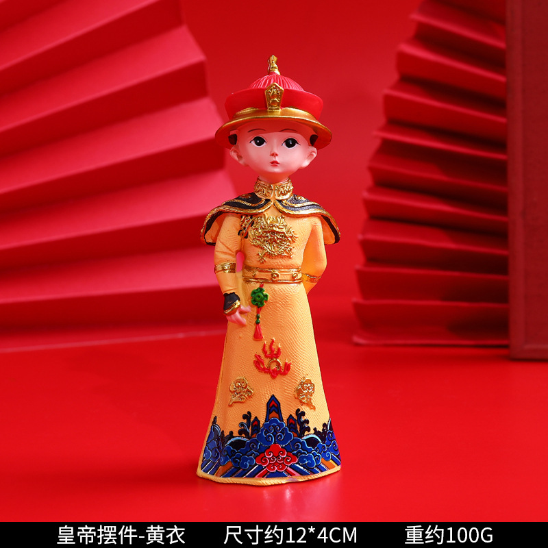 宫廷风皇上皇后树脂摆件家居人物桌面婚庆装饰品旅游文创节日礼物