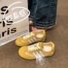 红色网面德训鞋女春夏新款休闲鞋百搭轻便阿甘运动板鞋透气小白鞋