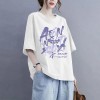 夏季200斤大码纯棉T恤短袖宽松遮肚子体恤半袖显瘦遮肉印花上衣女
