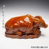 唐三彩陶瓷卧牛摆件风水家居博古架茶台卫生间客厅生肖瓷牛工艺品