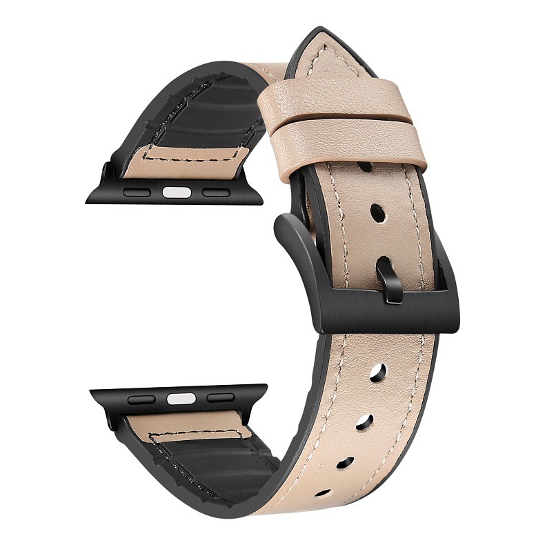 适用苹果手表表带真皮iwatch7表带适用Apple WatchSE表带真皮表带
