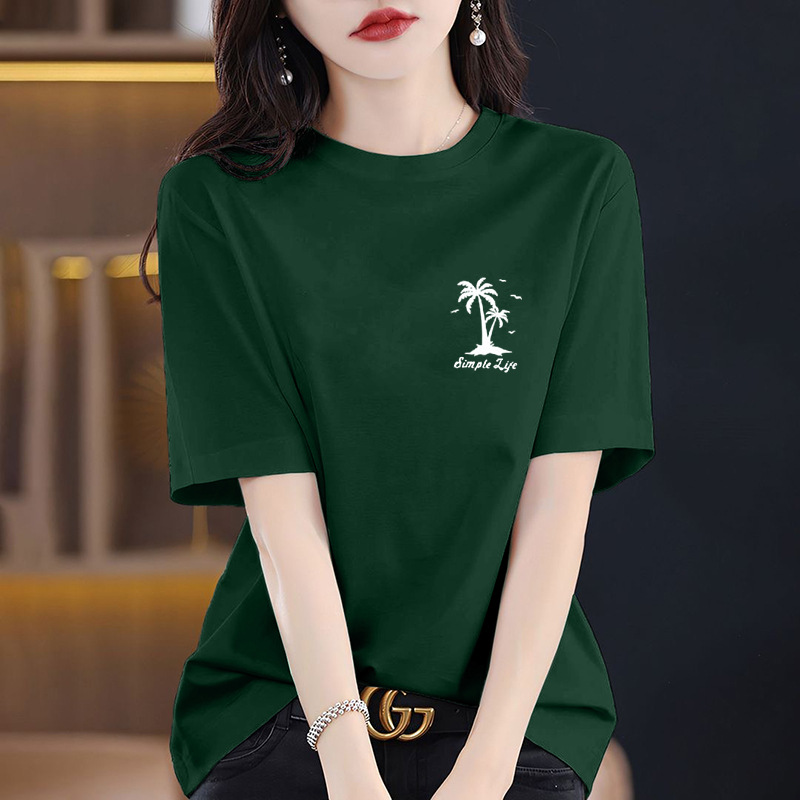 设计感纯棉短袖t恤女2026新款百搭休闲气质百搭夏季洋气半袖上衣