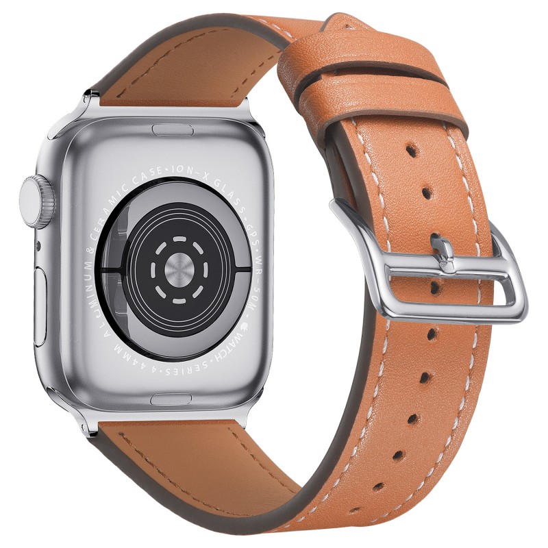 适用苹果表带皮 apple watch皮 苹果手表表带皮iwatch表带皮新