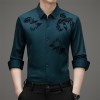 男士无痕桑蚕丝衬衫长袖免烫加绒保暖真丝休闲衬衣男批发休闲百搭