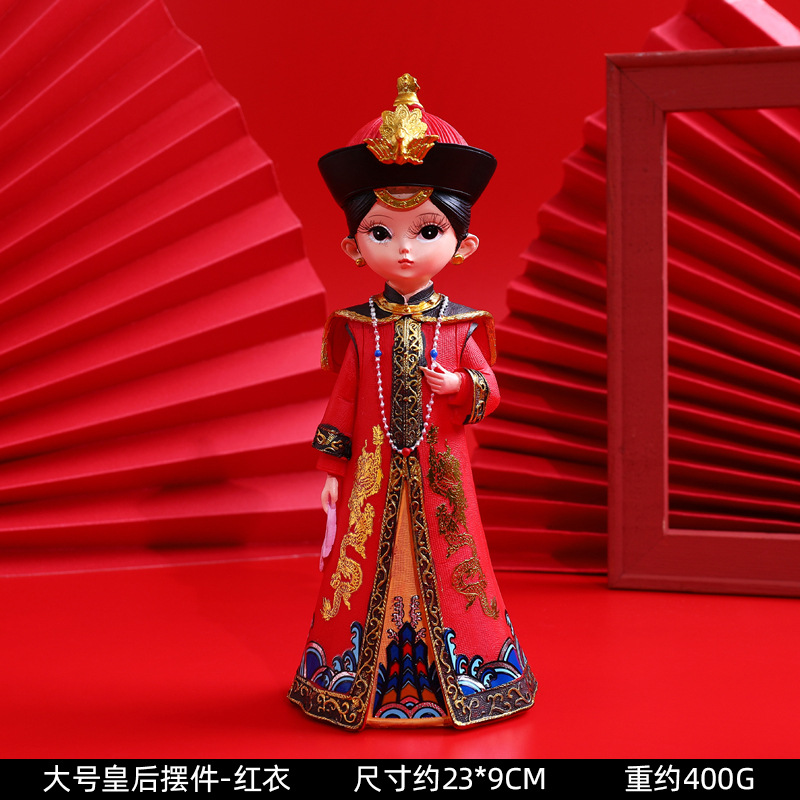 宫廷风皇上皇后树脂摆件家居人物桌面婚庆装饰品旅游文创节日礼物