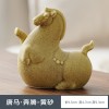 创意陶瓷摇摇马摆件桌面茶桌书房软装饰马上有绿马跨境工艺品送礼