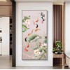 新中式荷花九鱼图玄关挂画入户正对门招财装饰画走廊过道高级壁画