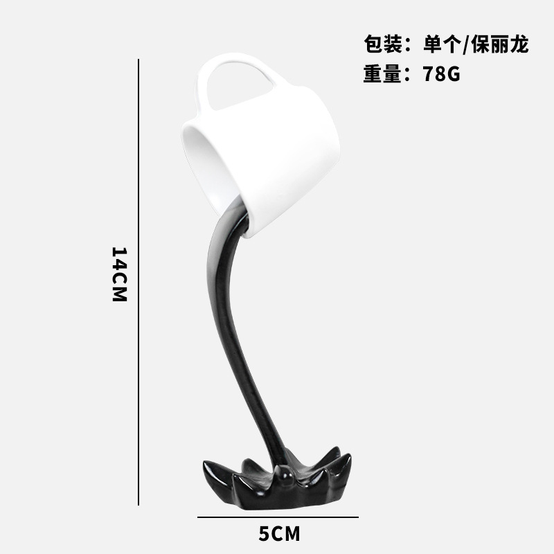 跨境新品 INS创意立体悬挂咖啡杯树脂工艺品 家居办公桌面摆件