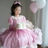 女童连衣裙春新款粉色公主裙灰姑娘女宝宝生日礼服洛丽塔儿童裙子