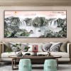 江山新中式靠山图万里长城装饰画办公室挂画铝合金客厅大气山水画
