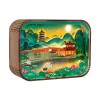杭州文创工艺品创意礼物桌面摆件景区旅游纪念品西湖小夜灯木雕灯