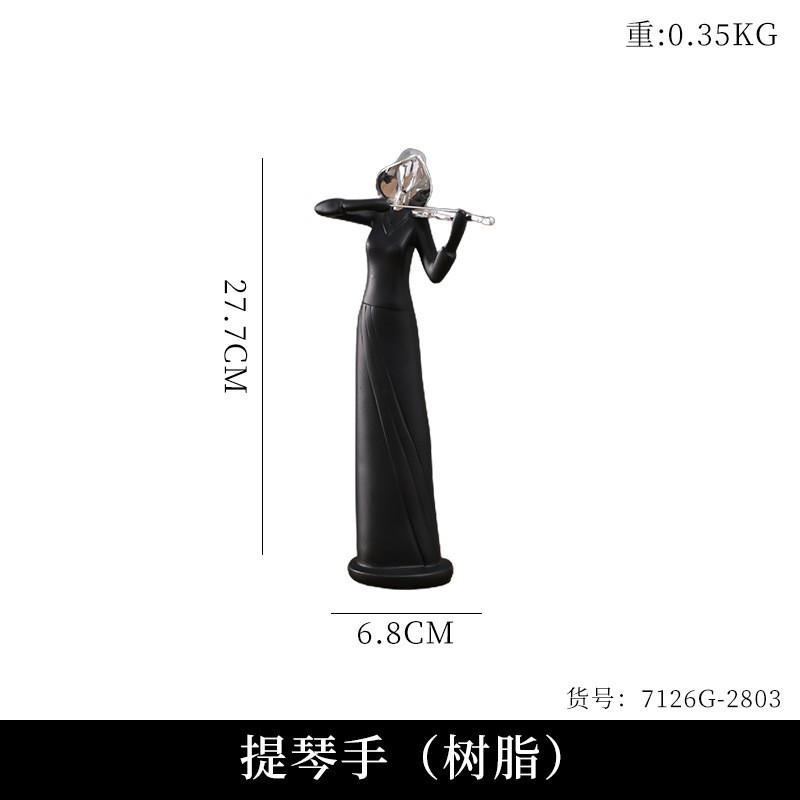 现代轻奢艺术摆件大全客厅书房电视柜办公室桌面装饰品树脂工艺品