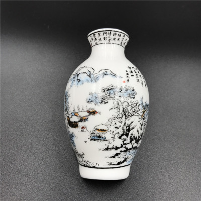 青花瓷花瓶陶瓷工艺品冰箱贴外贸创意磁铁仕女图中国特色商务礼品