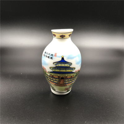 青花瓷花瓶陶瓷工艺品冰箱贴外贸创意磁铁仕女图中国特色商务礼品