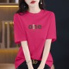 夏季葡萄紫纯棉短袖T恤女2026新款爆款时尚百搭减龄半袖上衣T恤潮