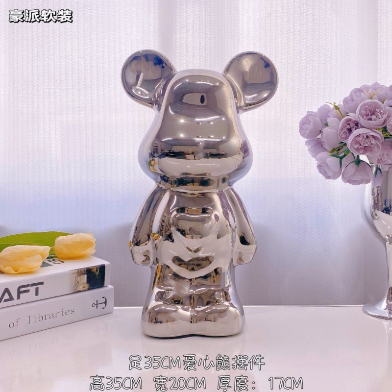 中式暴力熊摆件高档陶瓷客厅玄关电视柜酒柜存钱罐家居装饰品送礼