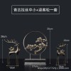 招财铜鹿摆件高档家居轻奢办公室桌面客厅电视柜酒柜装饰结婚礼物