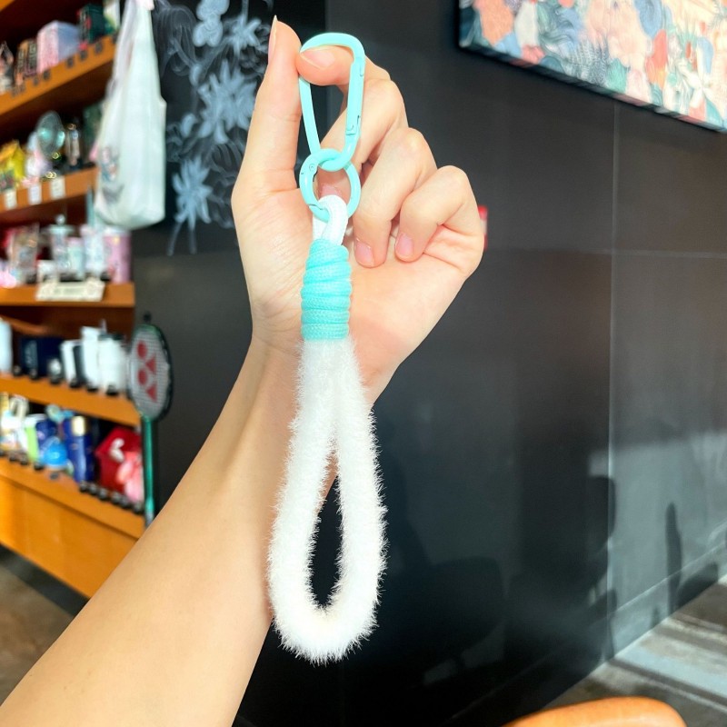毛绒手机挂绳挂件配饰马卡龙色小清晰包包钥匙挂件实用手机链挂饰