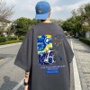 NASA纯棉短袖t恤男夏季潮牌新款大码宽松上衣青少年印花半袖情侣T