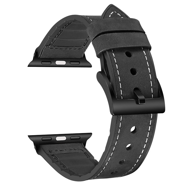 适用苹果手表表带真皮iwatch7表带适用Apple WatchSE表带真皮表带