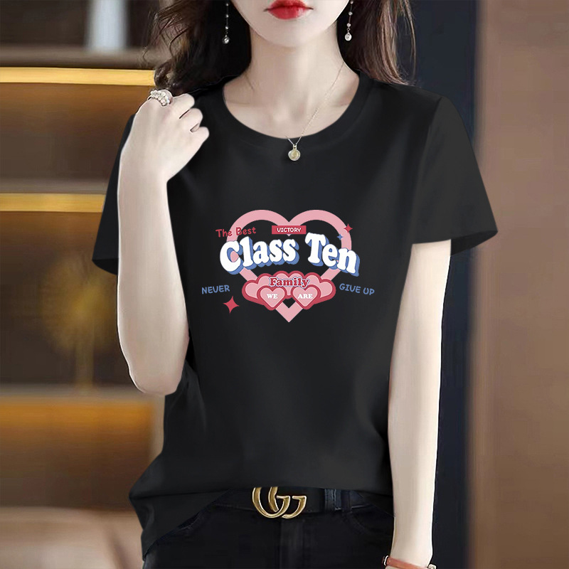 2026夏季新款宽松大码显瘦中长款纯棉短袖T恤女士潮流百搭上衣ins