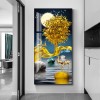 现代轻奢玄关装饰画入户正对门寓意好进门挂画走廊过道高级感壁画