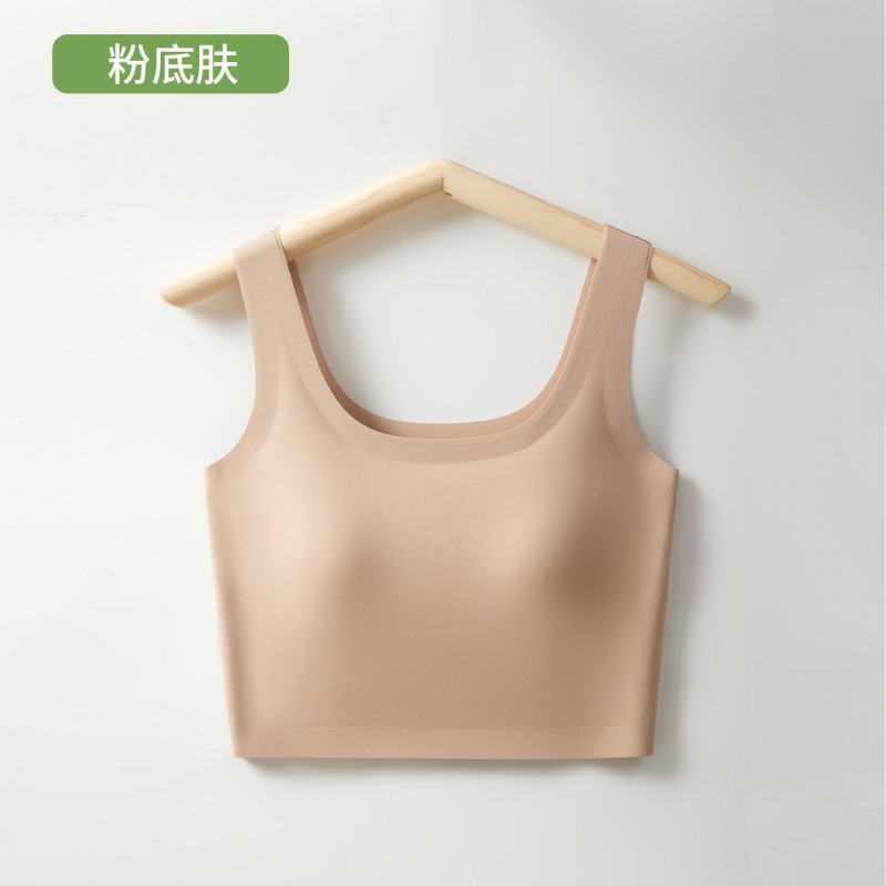 粉底液吊带背心女带胸垫2026新款外穿内搭大码200斤短款无痕上衣