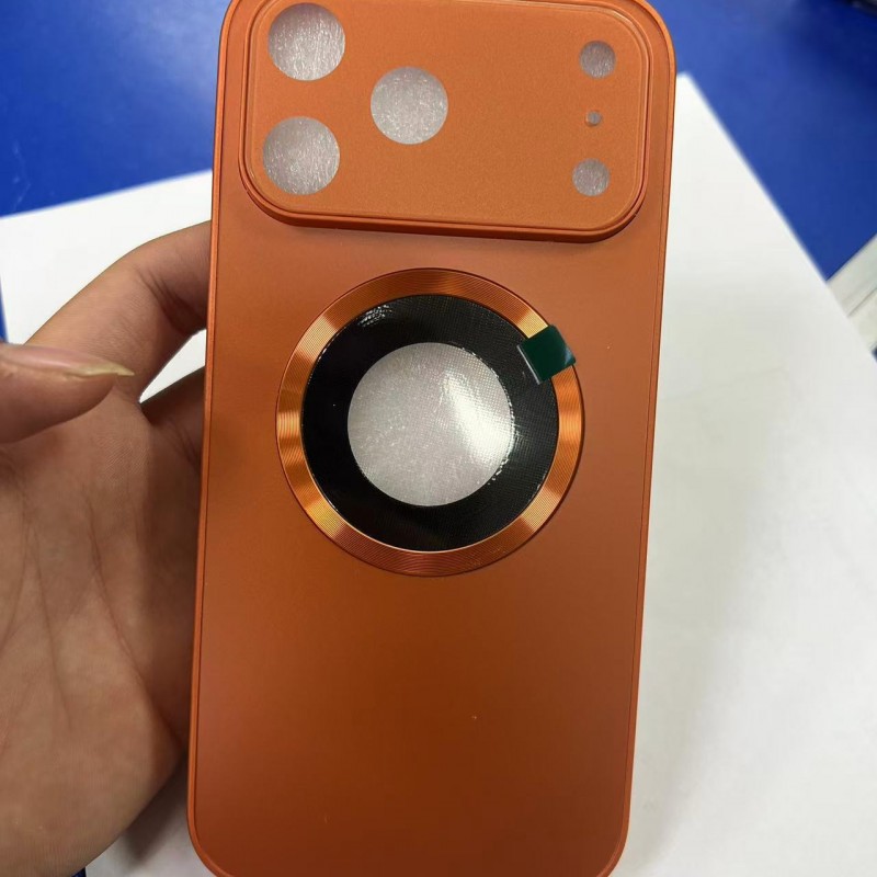 适用iphone17PRO大视窗磁吸手机壳15磨砂漏标苹果16秒变17保护套
