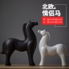 景德镇陶瓷摆件北欧客厅电视柜酒柜玄关鹿装饰品创意摆设创意摆设