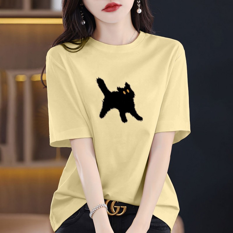 时尚彩T纯棉短袖大码女装2026新款宽松显瘦独特别致高级感上衣夏i