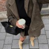 跨境欧美女装速卖通爆款复古麂皮绒夹克外套