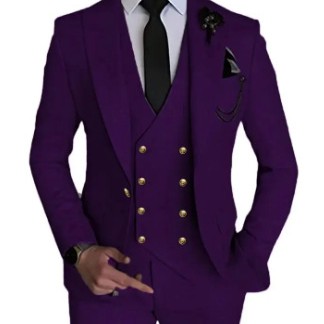 时尚男士西装三件套休闲精品单扣修身礼服婚礼套装主持人宴会西服
