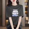夏季新款重磅纯棉短袖t恤女2026是上海百搭印花款洋气显瘦上衣潮