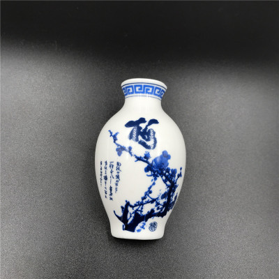 青花瓷花瓶陶瓷工艺品冰箱贴外贸创意磁铁仕女图中国特色商务礼品