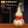 铜葫芦批发黄铜葫芦摆件开口带叶葫芦金属工艺品家居摆件八卦葫芦