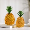 黄水晶玻璃工艺品菠萝客厅酒柜招财摆件凤梨送礼家居创意装饰品礼