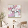 大芬油画村客厅沙发背景墙装饰画抽象花卉餐厅挂画肌理方形壁画