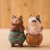 木制工艺品雕刻小猫摆件造型生日礼物diy一件代发木质木雕摆件