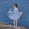 66公主裙女童连衣裙2026新款夏装儿童蓝色爱莎生日礼服艾莎夏裙子