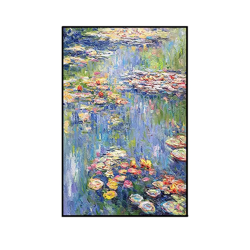 莫奈装饰画睡莲油画玄关挂画日出印象走廊过道壁画世界名画客厅画