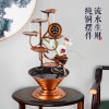 纯铜摇钱树流水生财摆件室内客厅玄关水景桌面店铺创意风水轮景观