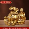 批发貔貅招才摆件一对客厅玄关办公室开业家居装饰品摆件黄铜貔貅