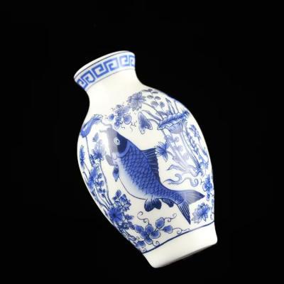 青花瓷花瓶陶瓷工艺品冰箱贴外贸创意磁铁仕女图中国特色商务礼品